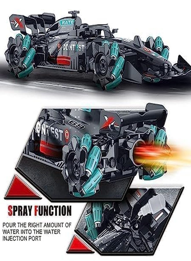 Oupstrive Rechargeable F1 Super Drifter 360 Rotation Remote Control Smoke car with LED Lights | Stunt High Speed Race Remote Control Fast Stunt Toy Car for Kids (Multicolor, Pack of 1) - Image 3